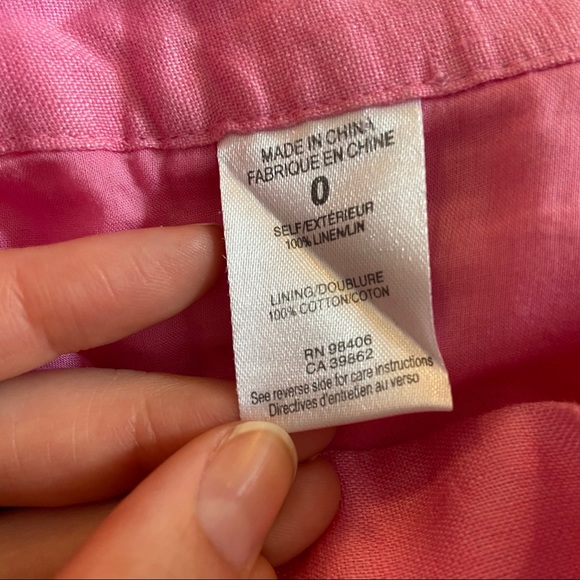 Vintage Theory Linen Bright Pink Shorts - Picture 7 of 8